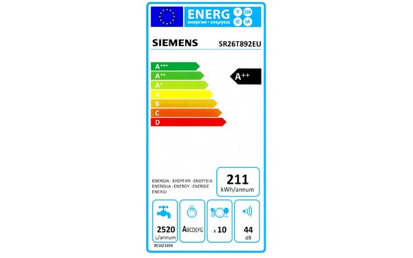 SIEMENS SR26T892EU - &Eacute;tiquette &eacute;nergie