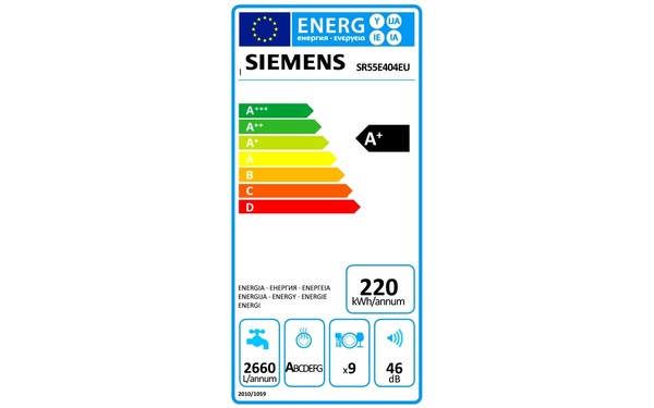 SIEMENS SR55E404EU - &Eacute;tiquette &eacute;nergie