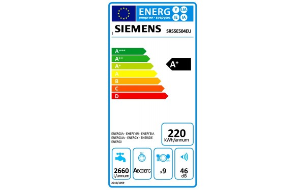 SIEMENS SR55E504EU - &Eacute;tiquette &eacute;nergie