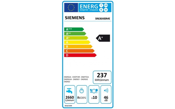 SIEMENS SR636X00ME - &Eacute;tiquette &eacute;nergie