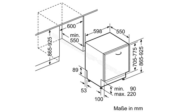 SIEMENS SX615X00AE - Sch&eacute;ma d'encastrement