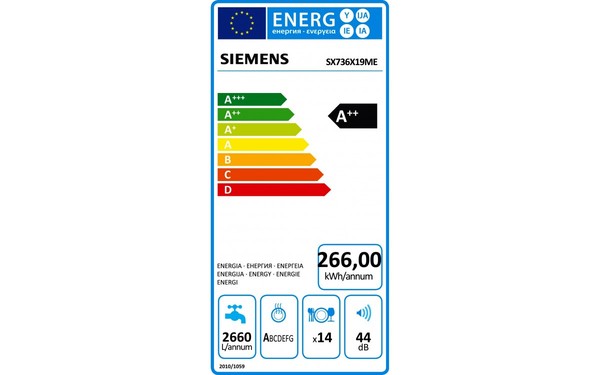 SIEMENS SX736X19ME - &Eacute;tiquette &eacute;nergie