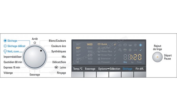 SIEMENS WD14H460FF - Panneau de commandes