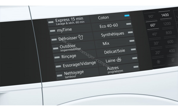 SIEMENS WD4HU500FF - Vue des programmes