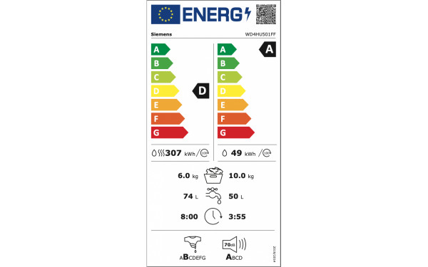 SIEMENS WD4HU501FF - &Eacute;tiquette &eacute;nergie v2