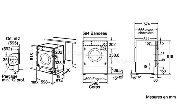 SIEMENS WI14S441EU - Sch&eacute;ma d'encastrement