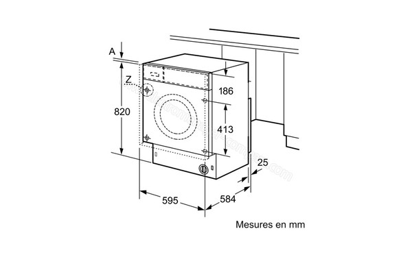 SIEMENS WK14D541FF - Sch&eacute;ma d'encastrement