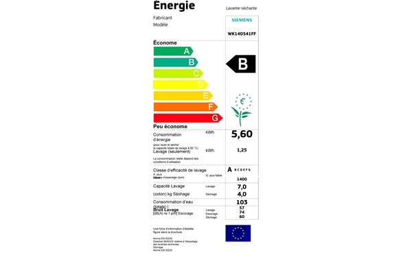SIEMENS WK14D541FF - &Eacute;tiquette &eacute;nergie