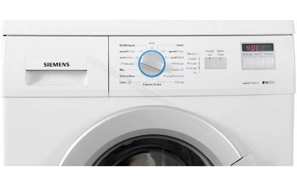 SIEMENS WM14E270FF - Panneau de commandes (cr&eacute;dit : Darty)