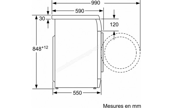 SIEMENS WM14E270FF - Dimensions