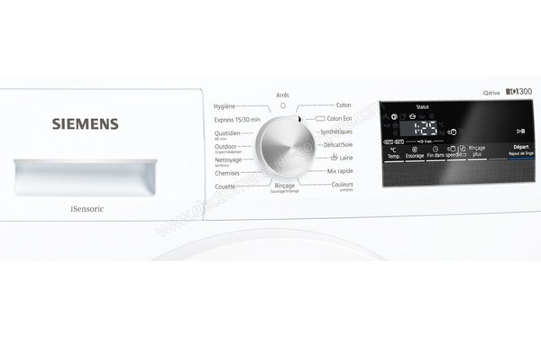 SIEMENS WM14N160FF - Panneau de commandes