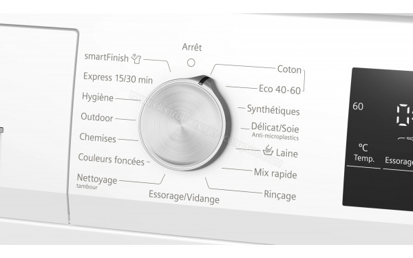 SIEMENS WM14N20SFR - Vue des programmes