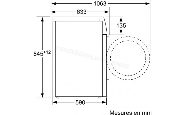 SIEMENS WM14N20XFR - Dimensions