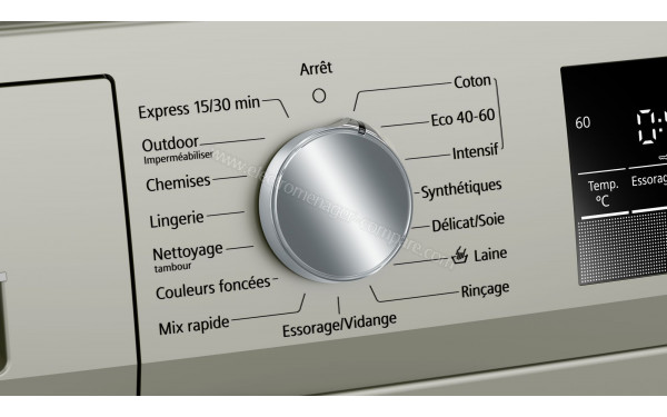 SIEMENS WM14N2X8FF - Vue des programmes