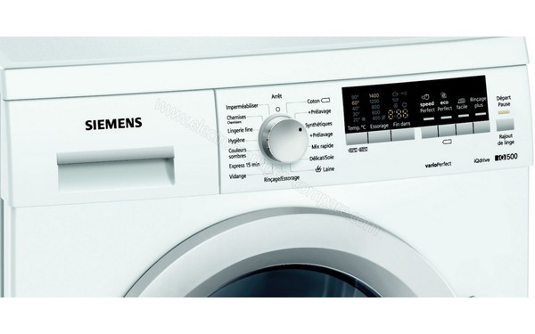 SIEMENS WM14Q472FF - Panneau de commandes (cr&eacute;dit : Boulanger)