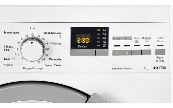 SIEMENS WM14S382FF - Panneau de commandes (cr&eacute;dit : Darty)