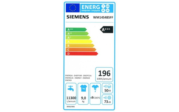 SIEMENS WM14S485FF - &Eacute;tiquette &eacute;nergie