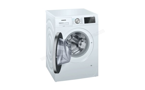 SIEMENS WM14T709FF - Vue 3/4 gauche avec hublot ouvert