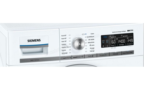 SIEMENS WM14W690FF - Vue des commandes