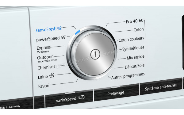SIEMENS WM16XFH1FF - Vue des programmes