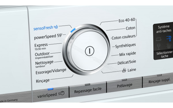 SIEMENS WM16XLH1FF - Vue des programmes