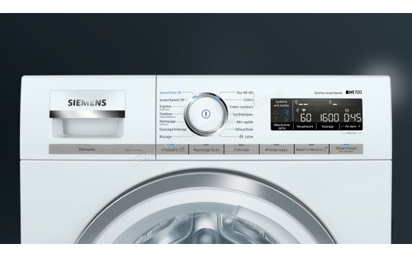 SIEMENS WM16XLH1FF - Panneau de commandes