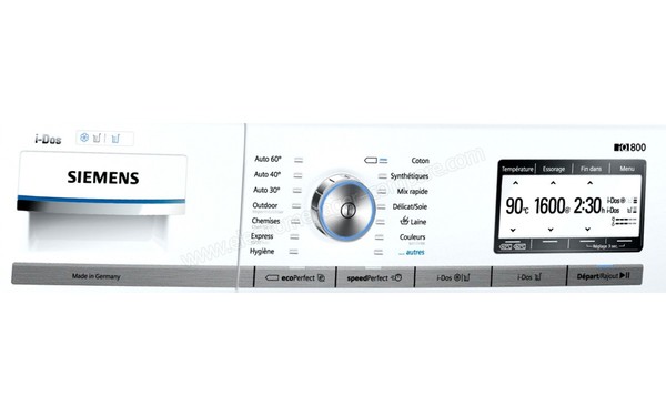 SIEMENS WM16Y892FF - Panneau de commandes