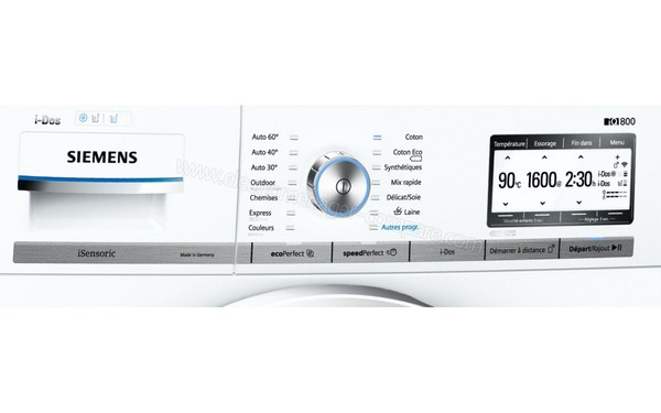 SIEMENS WMH6Y892FF - Panneau de commandes