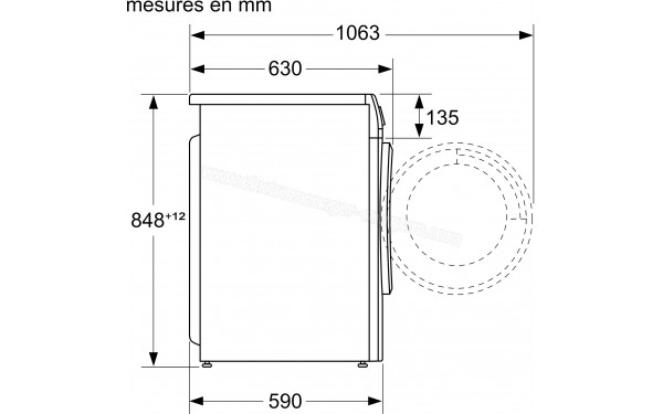 SIEMENS WN34A100FF - Dimensions