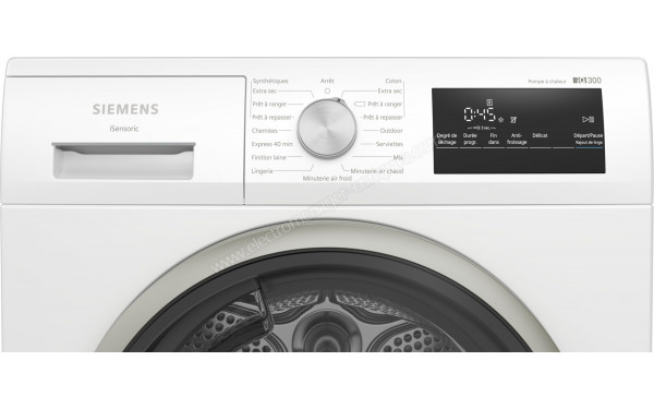 SIEMENS WT45HV15FR - Panneau de commandes