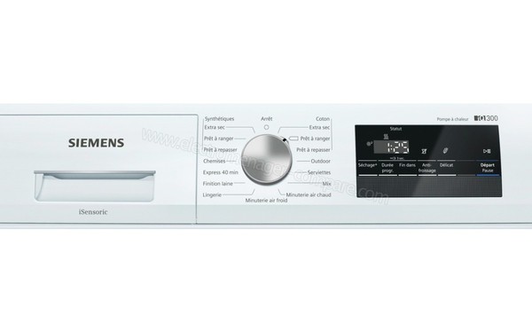 SIEMENS WT45RV00FF - Panneau de commandes (cr&eacute;dit : Darty)