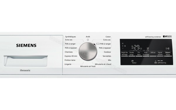 SIEMENS WT45W408FF - Panneau de commandes