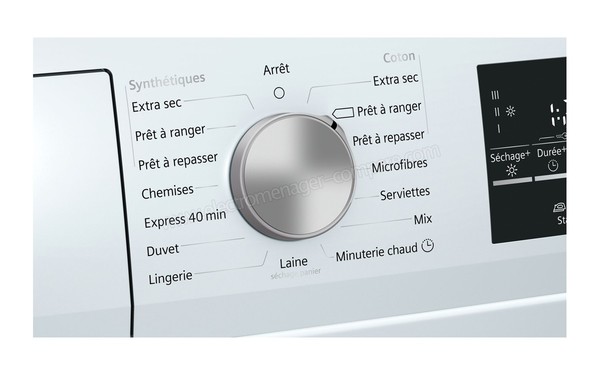 SIEMENS WT47W491FF - Vue du s&eacute;lecteur de programme