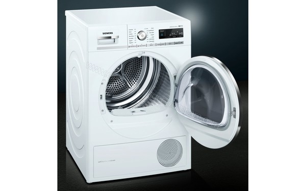 SIEMENS WT47W591FF - Vue 3/4 gauche hublot ouvert