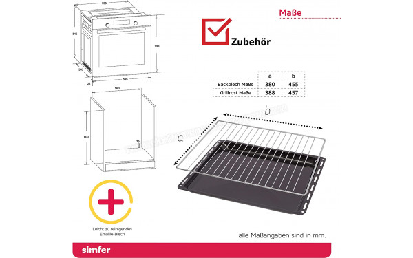 SIMFER SMF-BO 6019 - Dimensions