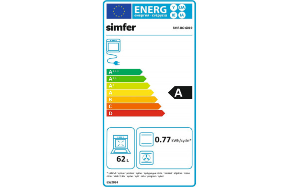 SIMFER SMF-BO 6019 - &Eacute;tiquette &eacute;nergie