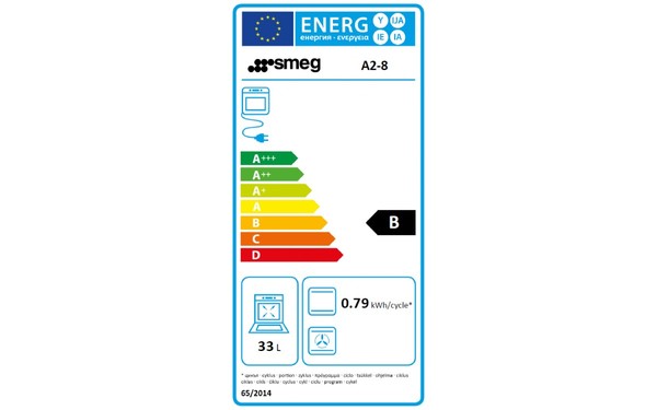 SMEG A2-8 - Etiquette &eacute;nerg&eacute;tique four 2