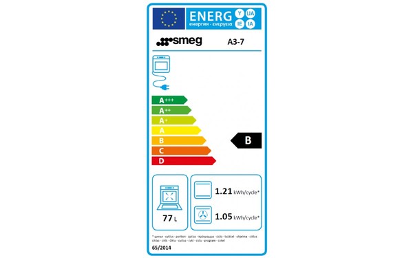 SMEG A3-7 - Etiquette &eacute;nerg&eacute;tique four 1