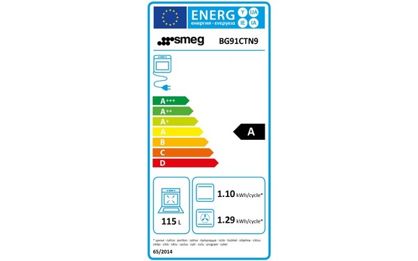 SMEG BG91CTN9 - &Eacute;tiquette &eacute;nergie