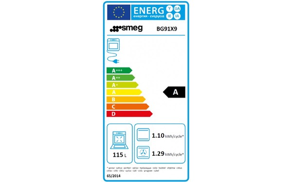 SMEG BG91X9 - &Eacute;tiquette &eacute;nergie