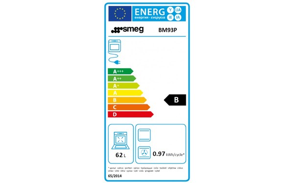 SMEG BM93P - Etiquette &eacute;nerg&eacute;tique four 3