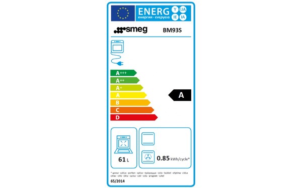 SMEG BM93S - Etiquette &eacute;nerg&eacute;tique four 2