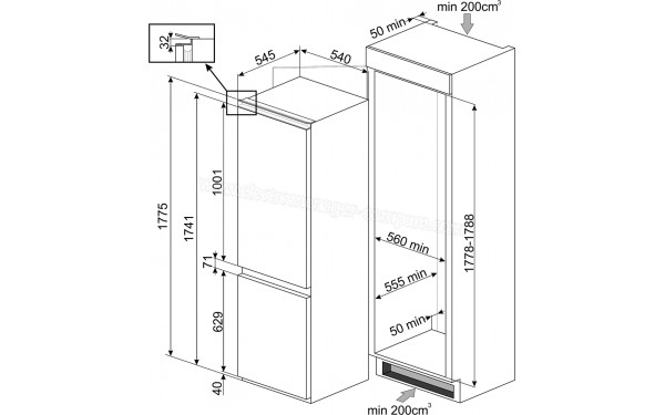 SMEG C3170NE - Sch&eacute;ma technique