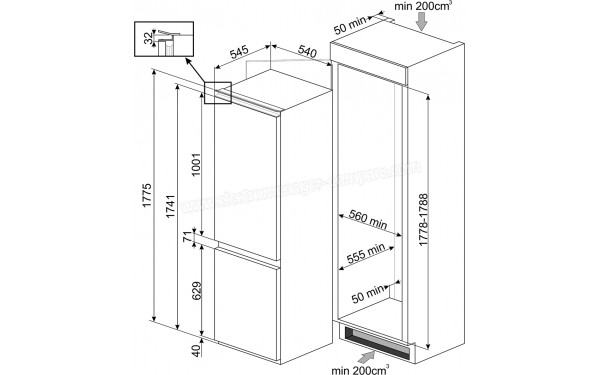 SMEG C3170NF - Sch&eacute;ma technique