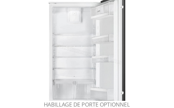 SMEG C41721E - Vue de l'int&eacute;rieur partie r&eacute;frig&eacute;rateur