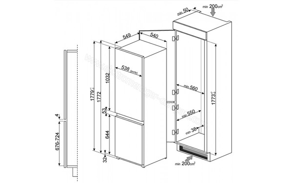 SMEG C7280F2P1 - Sch&eacute;ma technique