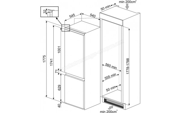 SMEG C8174TNE - Dimensions