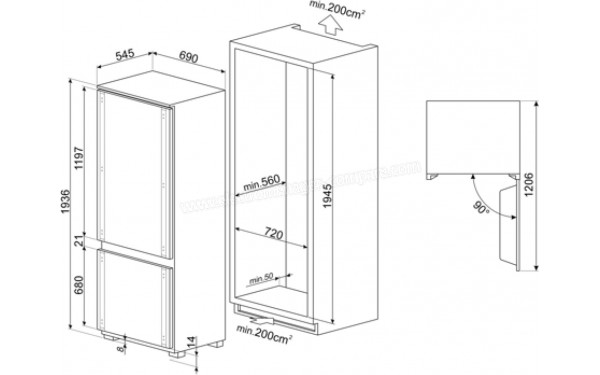 SMEG C875TNMD - Dimensions
