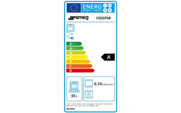 SMEG C92GPX8 - Etiquette &eacute;nerg&eacute;tique four 2
