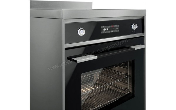 SMEG CLPI460N - Vue 3/4 gauche, panneau de commandes (cr&eacute;dit : Boulanger)